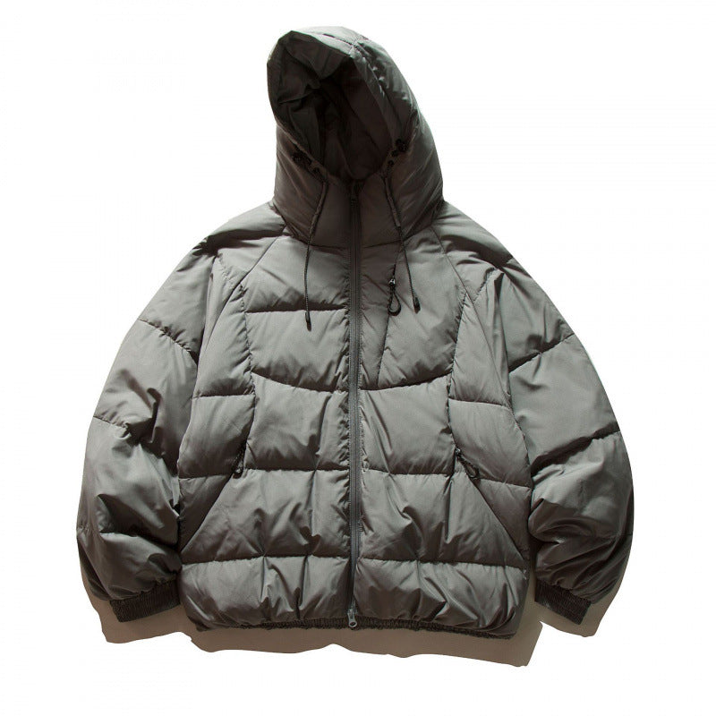 Unisex Oversize Thermo‑Pufferjacke im Boxy‑Cut mit Kapuze und Raglanärmeln Echo Archiv