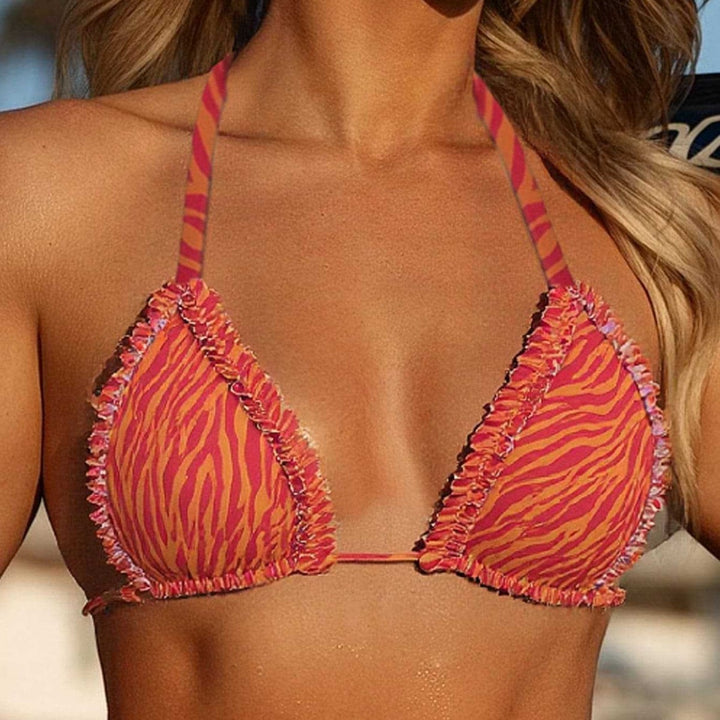 Damen Triangel-Bikini mit fransigen Akzenten Echo Archiv