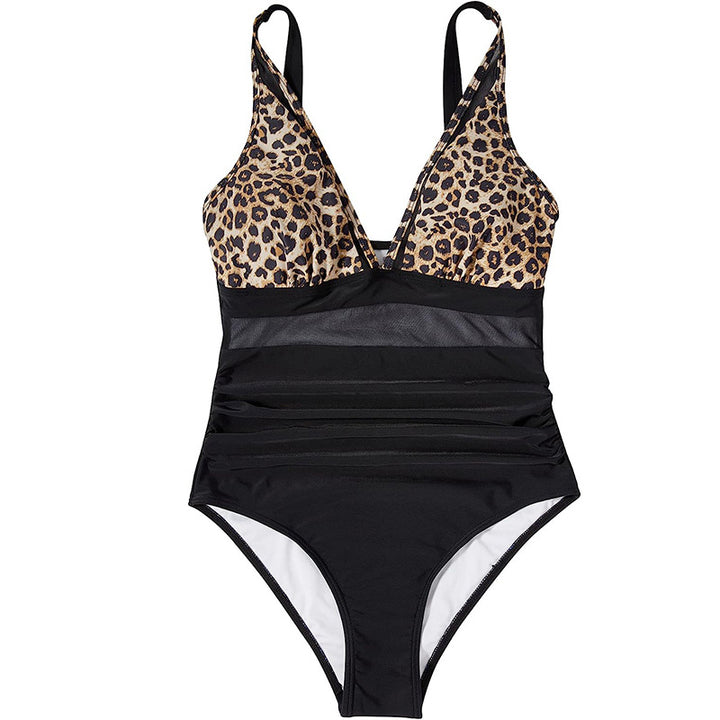 Damen Einteiler Badeanzug mit ansprechendem Leopardenmuster und figurformendem Design Echo Archiv