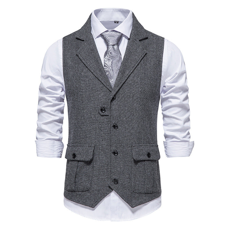 Herren Weste im klassischen Herringbone-Design Echoarchiv