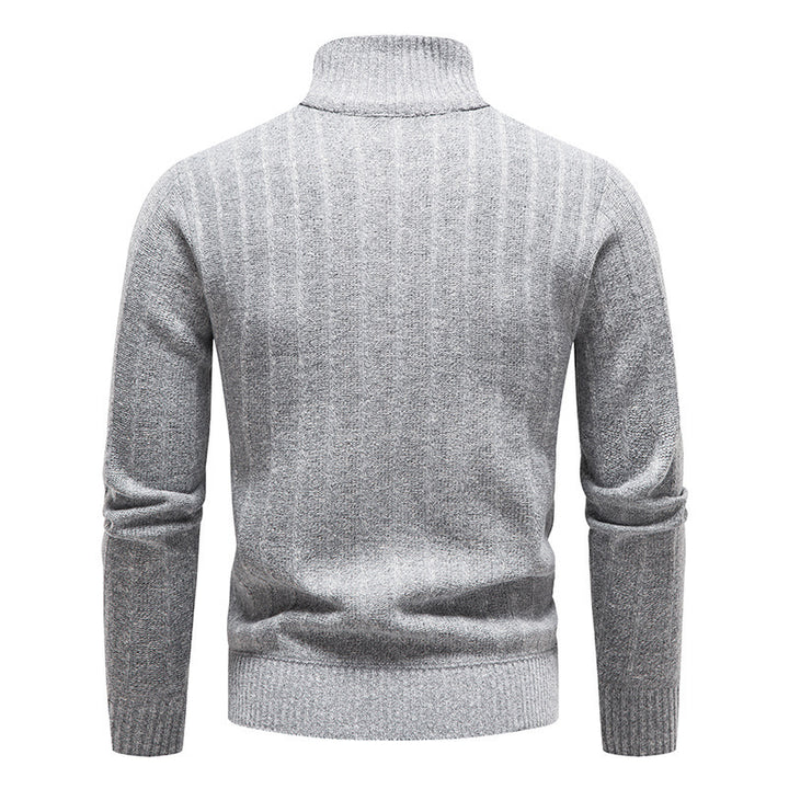Herren modischer Strickpullover mit halbem Reißverschluss Echoarchiv