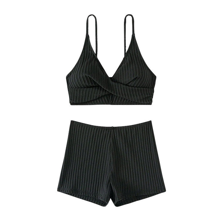 Damen Hochwertiges Zweiteiler Bikini-Set mit Wellenmuster Echo Archiv