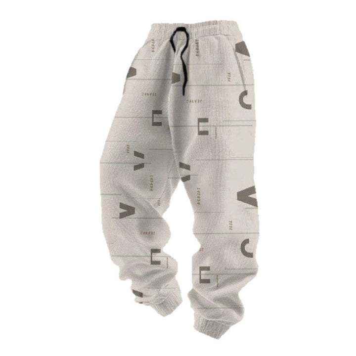 Damen Bequeme Freizeithose mit kreativem Druck Echoarchiv