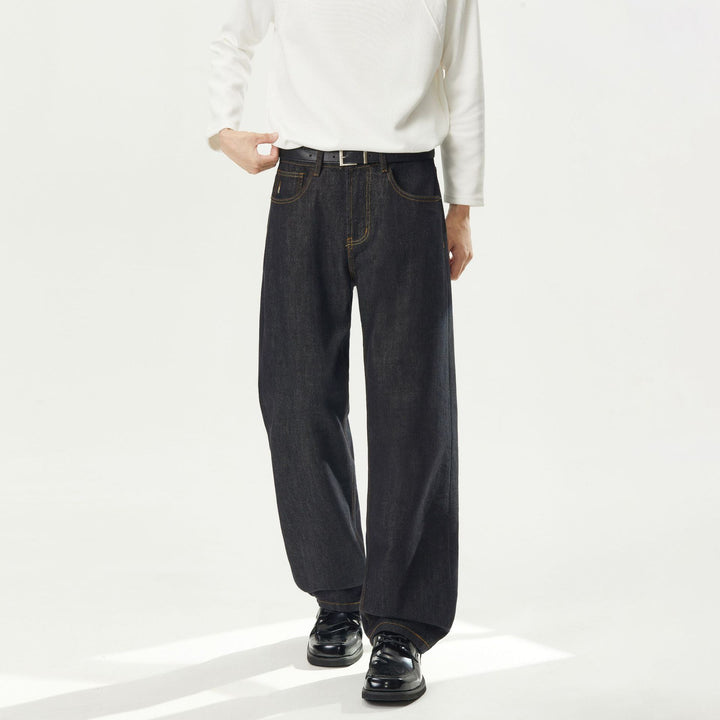 Damen hochtaillierte gerade Jeans aus Premium-Denim Echo Archiv