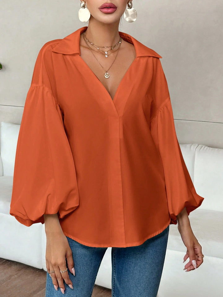 Damen Oversize-Bluse mit voluminösen Puffärmeln und Punktmuster Echo Archiv