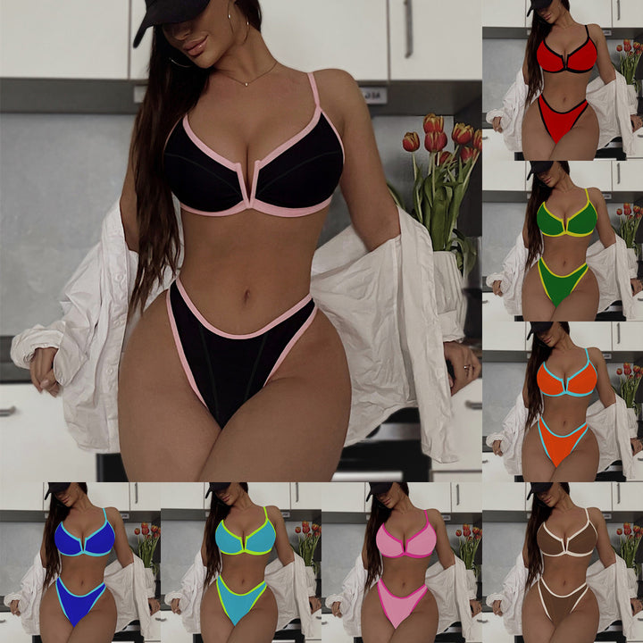 Damen Push-up Bikini mit stylischem V-Ausschnitt Echo Archiv