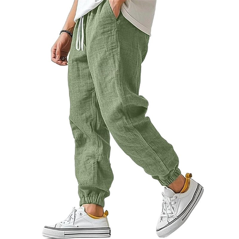 Herren Leichte und bequeme Leinen Jogginghose Echoarchiv