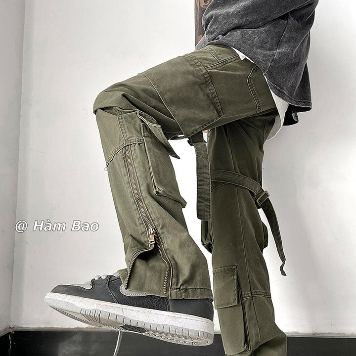 Herren Cargo-Hose mit modernen Zip-Elementen und multifunktionalen Taschen Echoarchiv