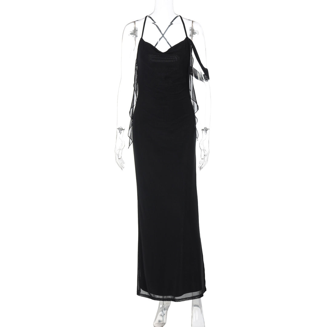 Damen Maxikleid mit verführerischem Schnitt und raffinierten Rüschendetails Echo Archiv