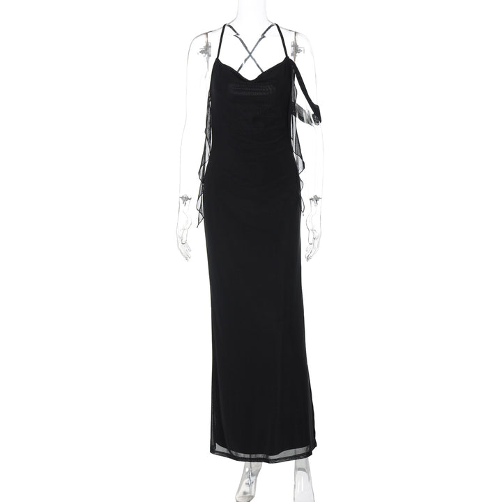 Damen Maxikleid mit verführerischem Schnitt und raffinierten Rüschendetails Echo Archiv