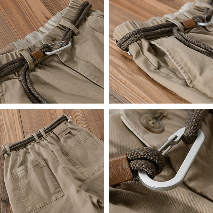Herren Kordelbund-Tapered-Hose aus Baumwollmix mit elastischem Bund und konischem Bein Echoarchiv