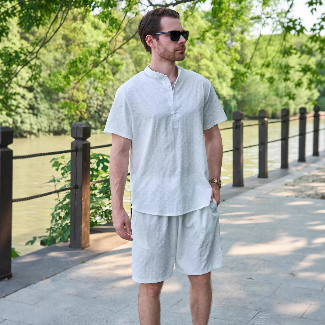 Herren lässiges Freizeitoutfit aus atmungsaktiver Baumwolle mit modernem Schnitt Echoarchiv