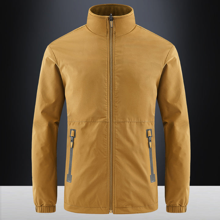 Herren Softshelljacke mit hohem Stehkragen und wasserabweisender Oberfläche Echo Archiv