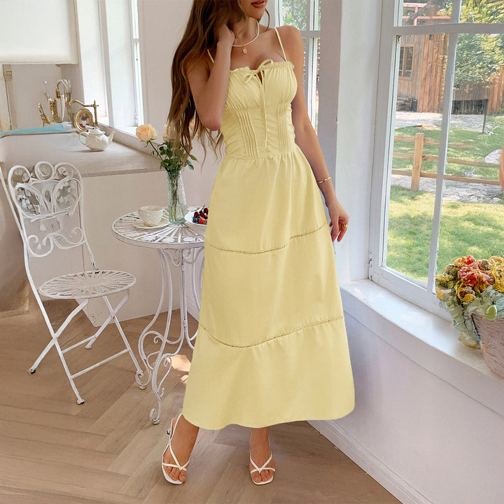 Damen Luftiges Sommerkleid mit Rüschendetails und Kordelzug Echo Archiv