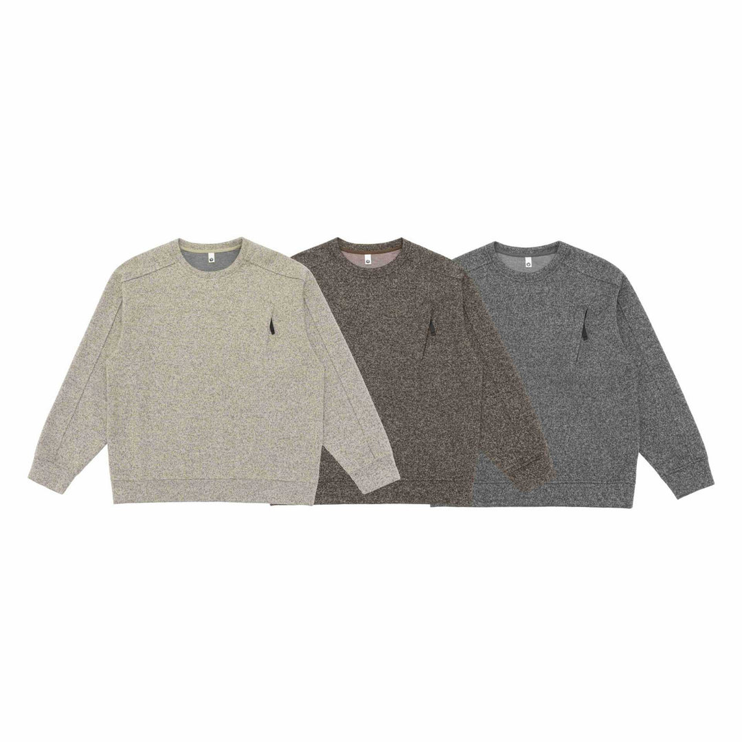 Unisex Strukturierter Rundhals-Sweatshirt mit Raglanärmeln und geripptem Saum Echoarchiv
