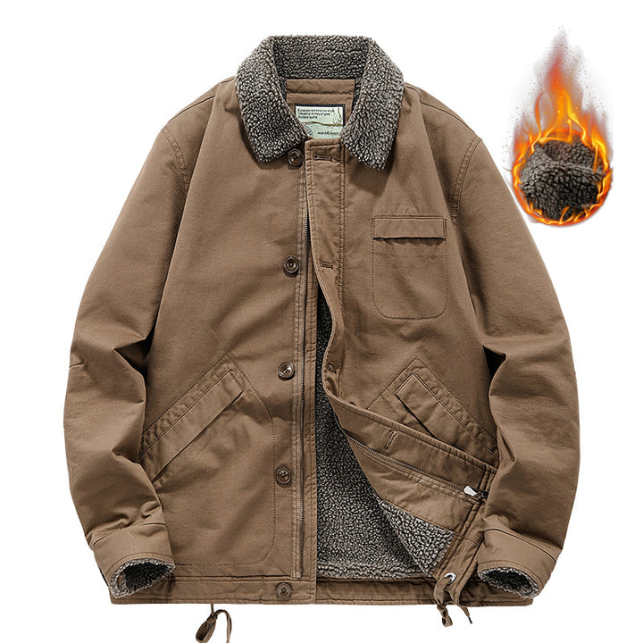 Herren Lässige Übergangsjacke mit Teddyfutter Echo Archiv