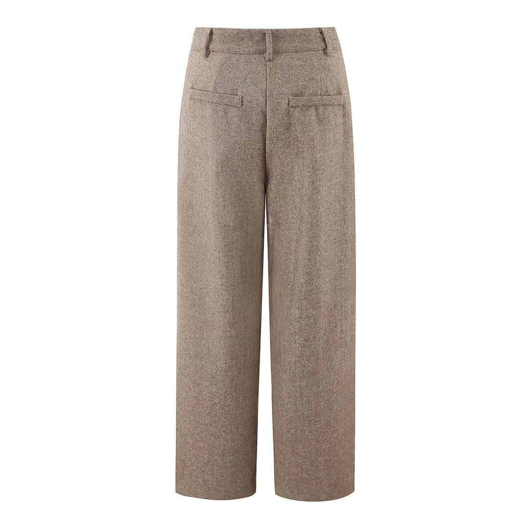 Damen lässige weit geschnittene Stoffhose mit hohem Bund Echo Archiv