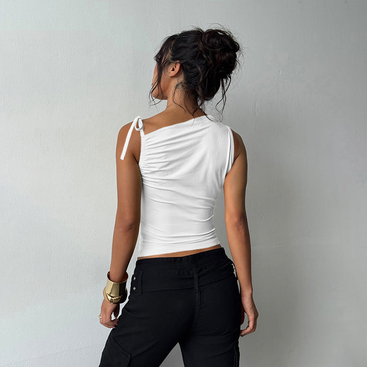 Damen Figurbetontes Top mit feinen Rüschendetails Echo Archiv