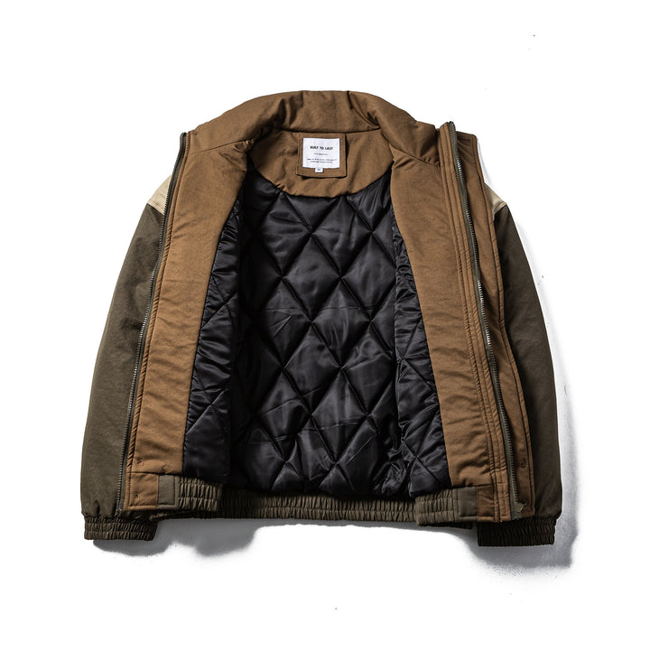 Herren Kurz geschnittener Utility-Fieldblouson mit hohem Stehkragen und großen Klappentaschen Echoarchiv
