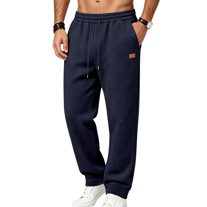 Herren Lässige strukturierte Jogginghose mit Kordelzug und Seitentaschen Echoarchiv