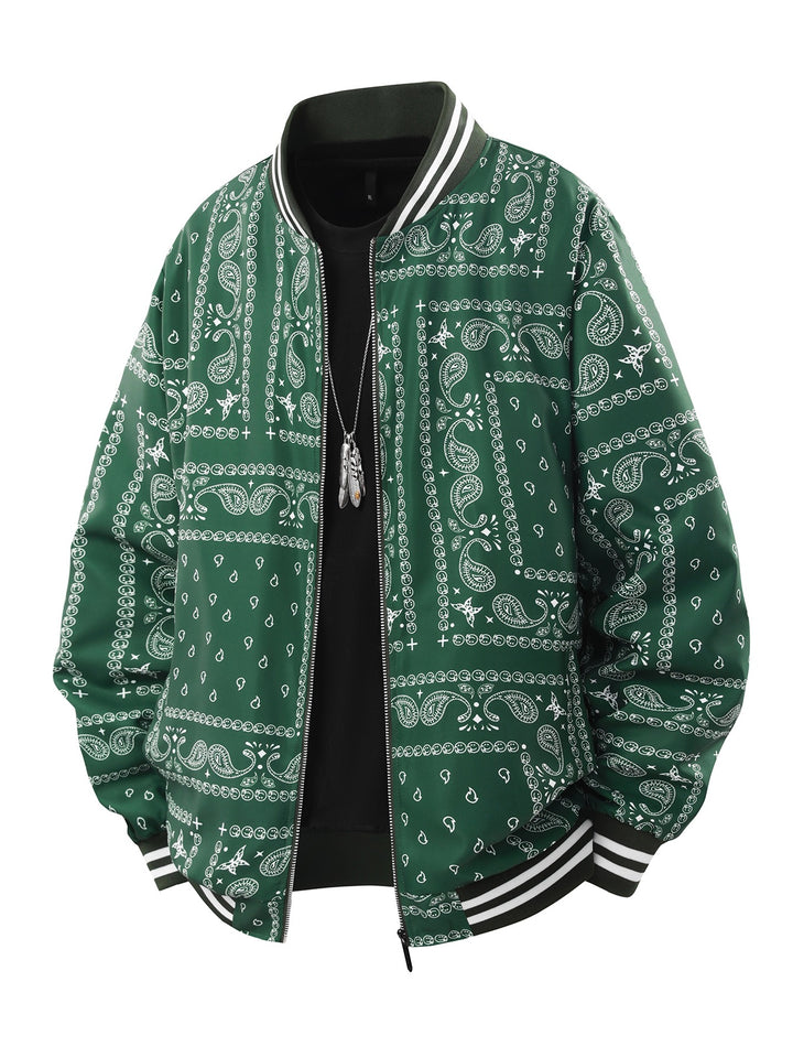 Herren Coole Bomberjacke mit Paisleymuster Echo Archiv