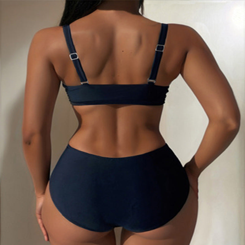Damen Hochtaillierter Bikini mit Ringdetail Echo Archiv