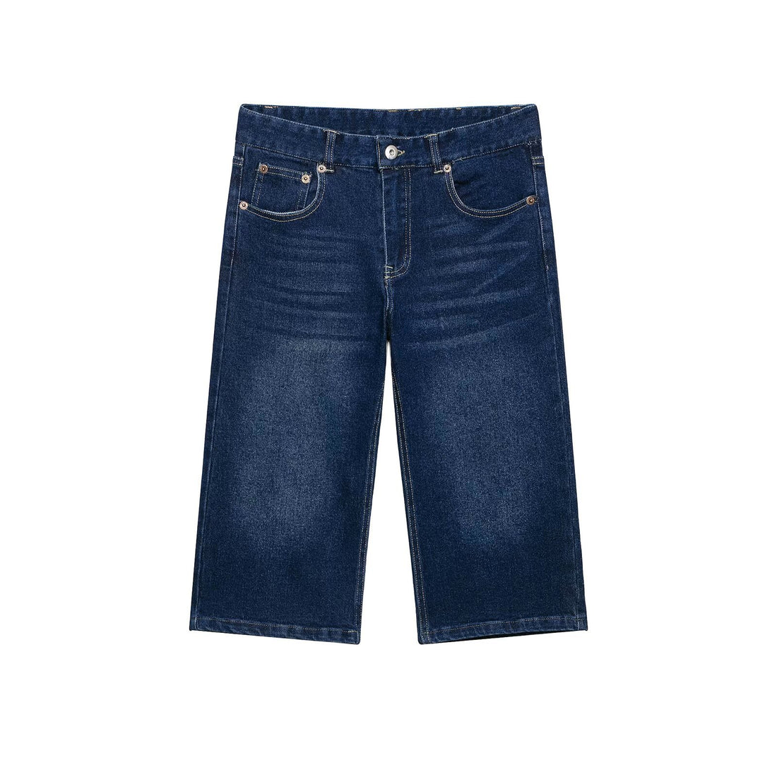 Damen Weite Cropped-Denim-Culotte im 5-Pocket-Design Echo Archiv
