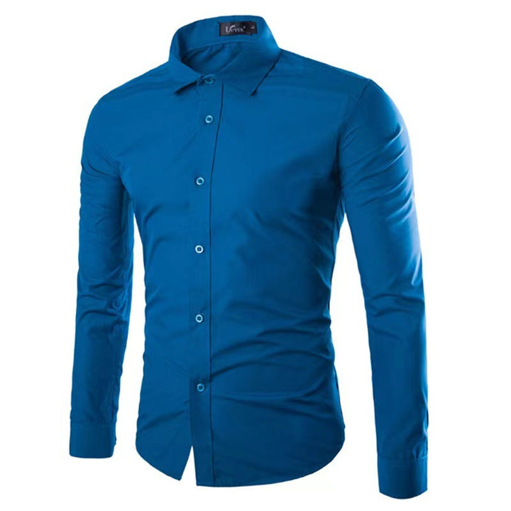 Herren nan tailliertes Businesshemd mit Kentkragen und elastischer Baumwollstretchqualität Echo Archiv