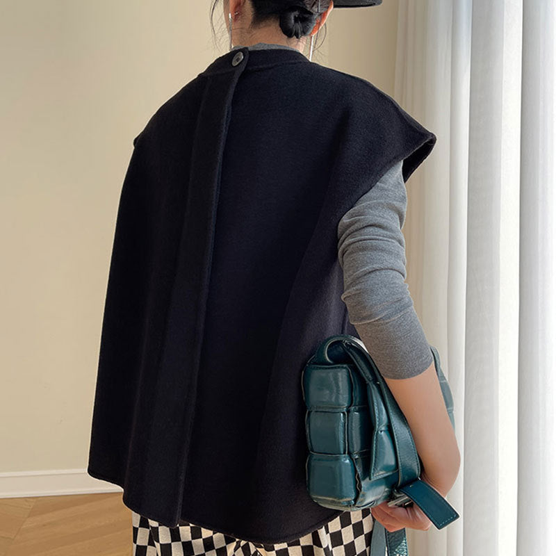 Damen Modische Oversized Weste Echoarchiv