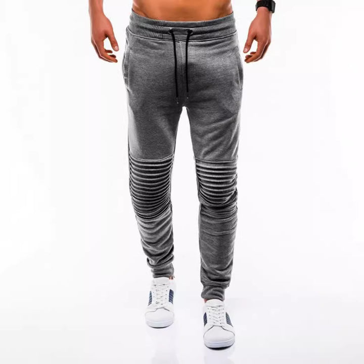 Herren Jogginghose mit modischem Rippdesign und elastischem Bund Echoarchiv
