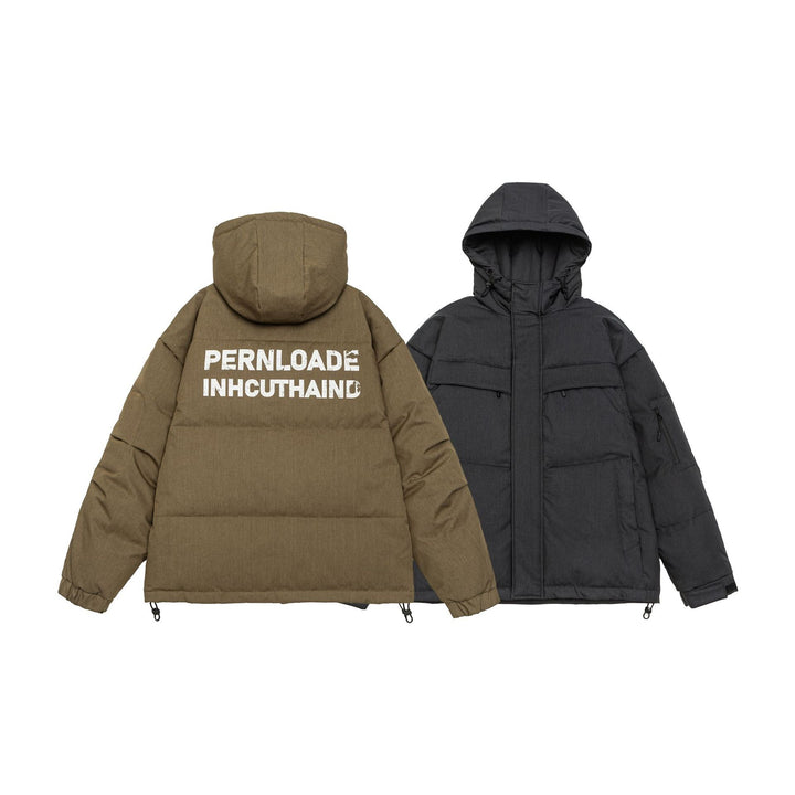 Herren Wattierte Winterparka mit Kapuze und Multitaschen Echoarchiv