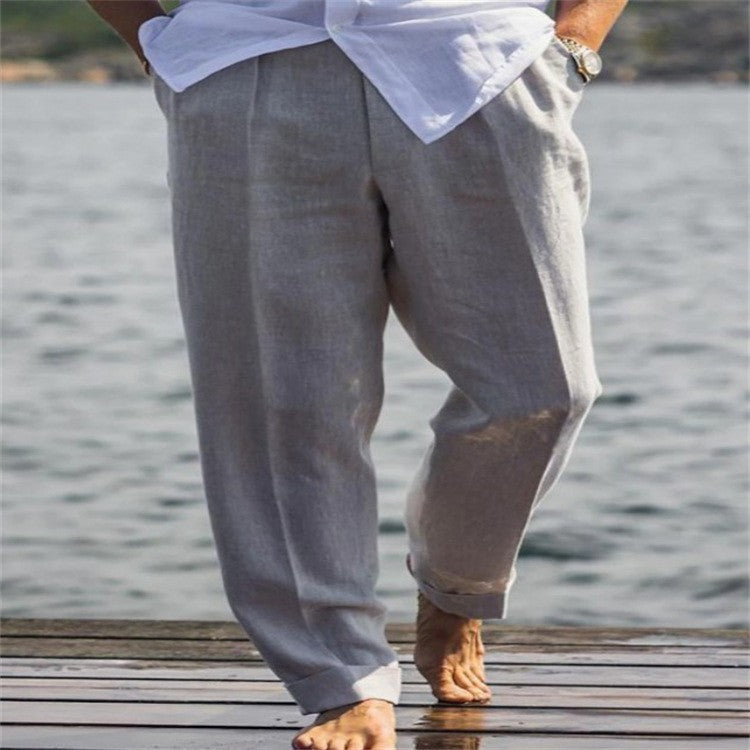 Herren Leichte Leinenhose mit lässigem Schnitt Echoarchiv