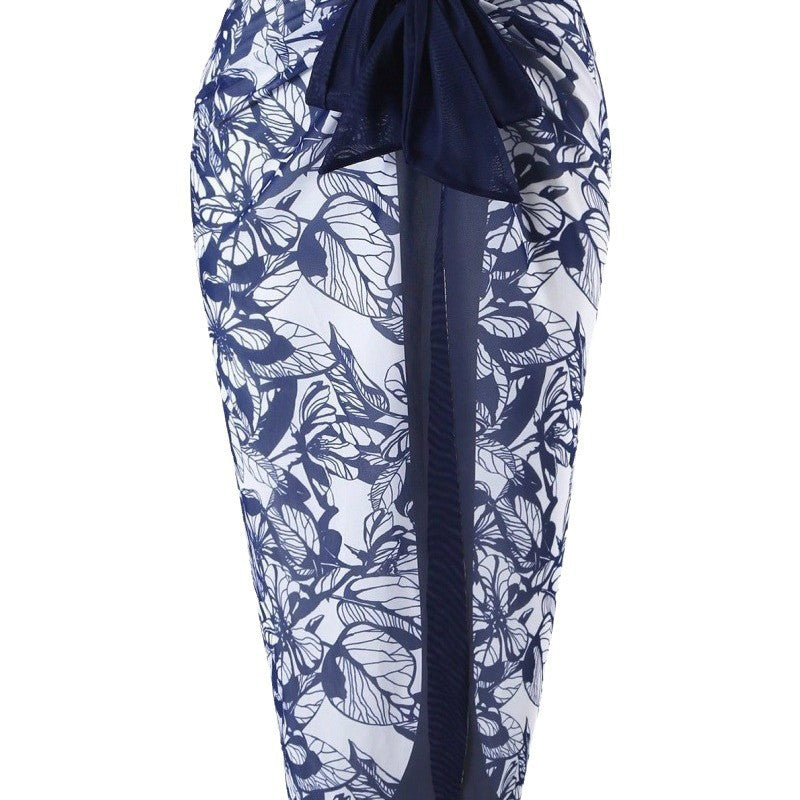 Damen Bikini-Set mit floralem Rock über der Badehose Echo Archiv