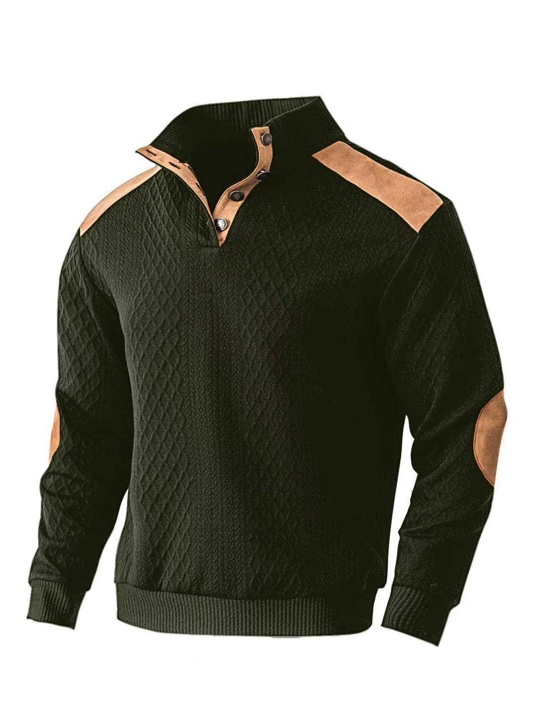 Herren Strickpullover mit einzigartigem Stehkragen und modischen Details Echoarchiv