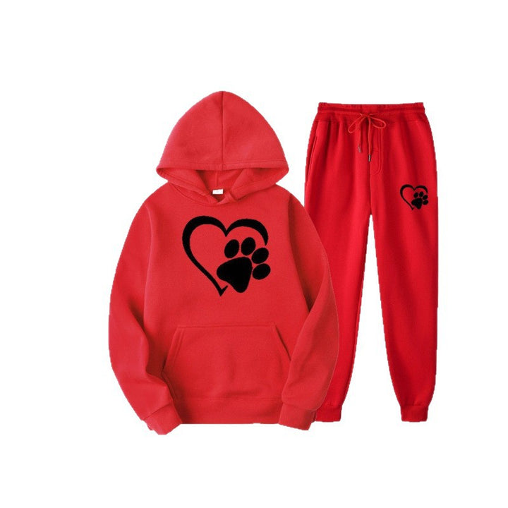 Damen Kuscheliger Hoodie und Jogginghose Set Echoarchiv