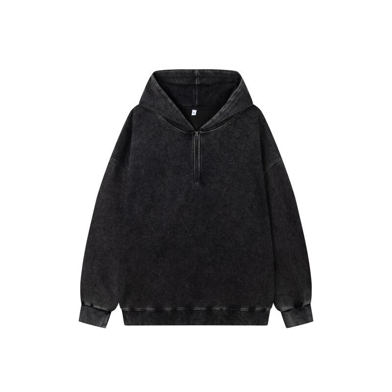 Damen Stilvolle Kapuzenpullover mit halbem Reißverschluss Echo Archiv