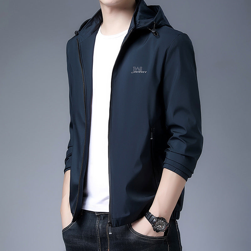 Herren leichte Funktionsjacke mit Kapuze und atmungsaktivem Material Echoarchiv