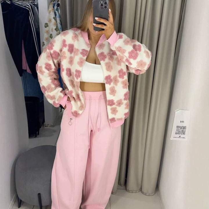 Damen Weite High‑Waist Sweatpants mit Bundkordel, Bügelfalte & Eingrifftaschen Echoarchiv