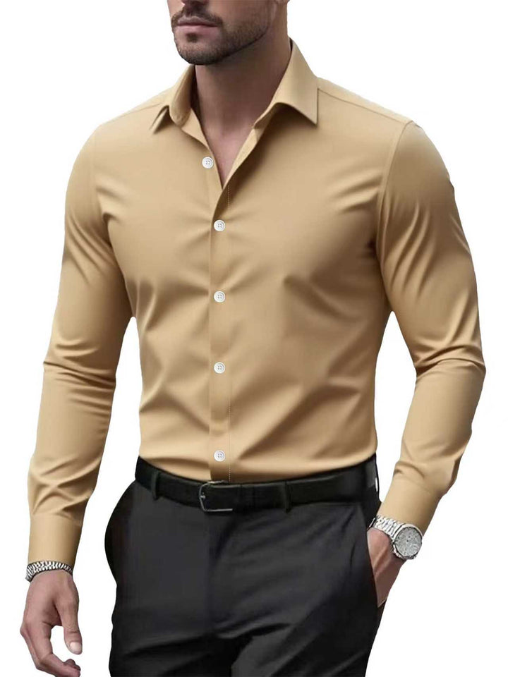 Herren-Businesshemd mit langen Ärmeln, Slim-Fit, Echoarchiv