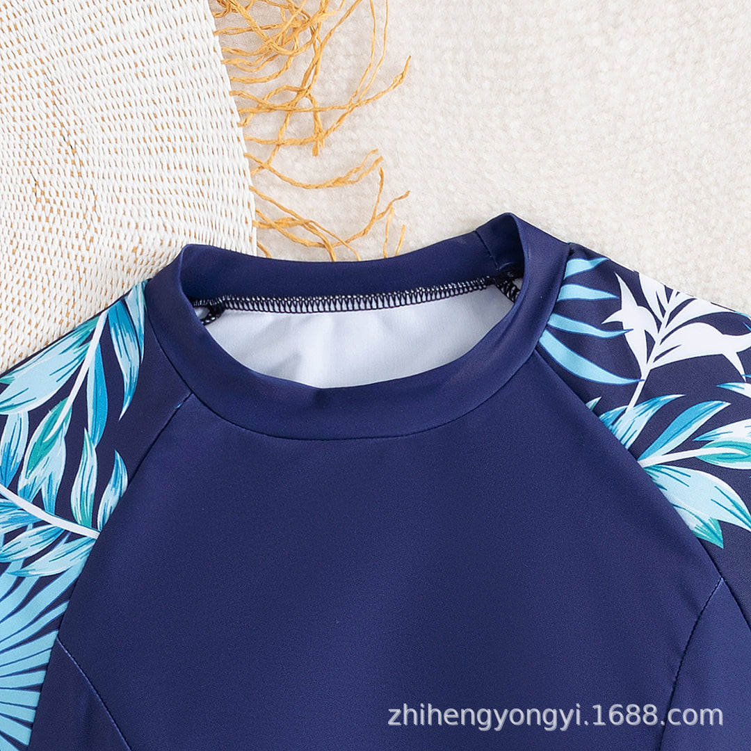 Damen Surfanzug mit langem Arm und stylishen Pflanzenmotiven Echo Archiv