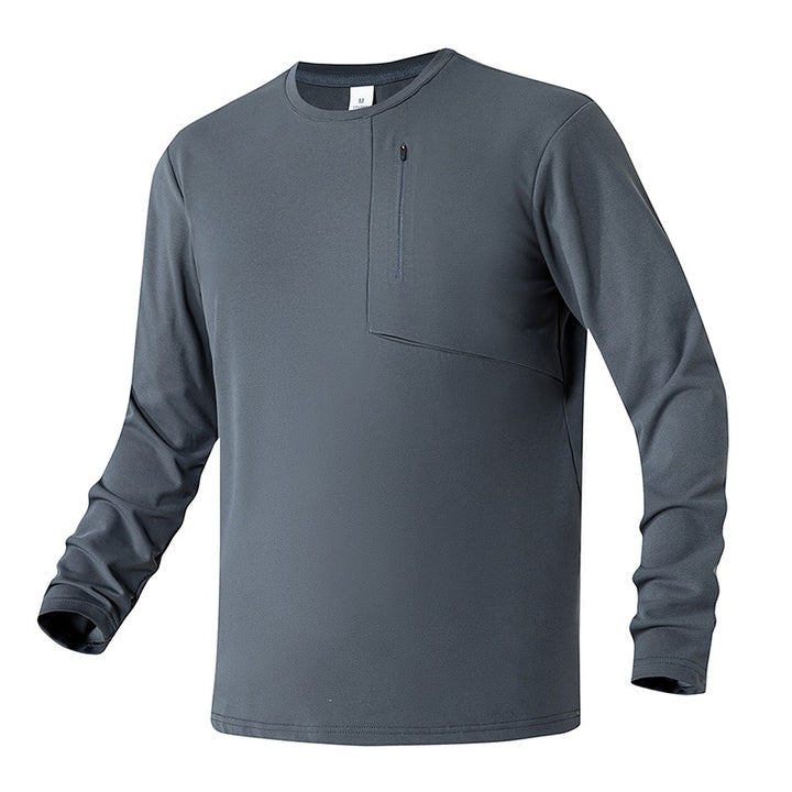 Unisex Oversize Langarm‑Sweatshirt mit Brustreißverschlusstasche und Rundhalsausschnitt Echoarchiv