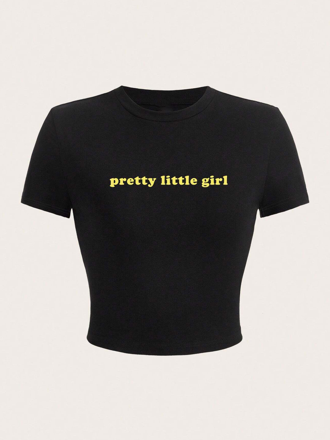 Damen Crop-T-Shirt mit inspirierendem Aufdruck und figurbetontem Schnitt Echo Archiv