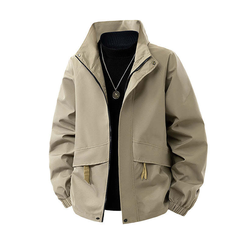 Damen Leichte Oversize‑Übergangsjacke ohne Kapuze mit Kordelzug, Pattentaschen & elastischen Bündchen Echoarchiv
