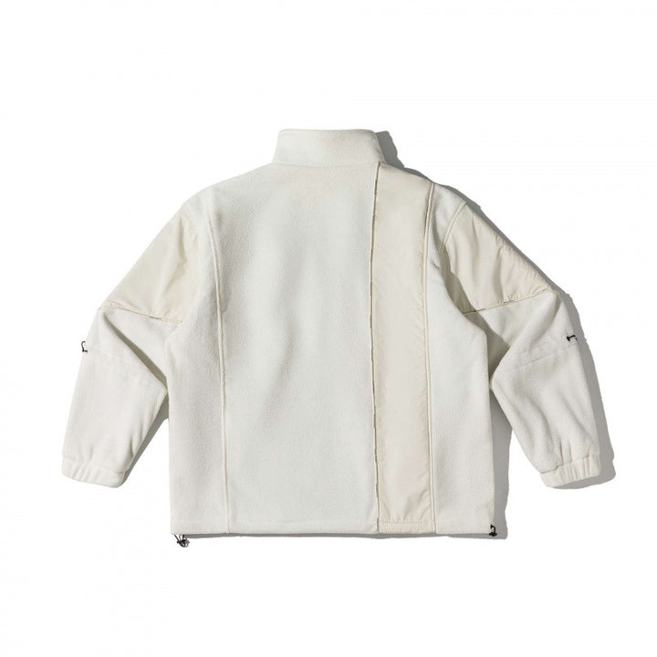 Unisex Oversize-Fleecejacke mit Nylon-Panelen, hohem Stehkragen und Multi-Taschen Echo Archiv