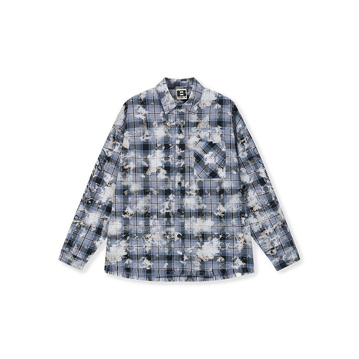 Herren Langarmhemd mit modernem Karomuster und slim fit Schnitt Echoarchiv