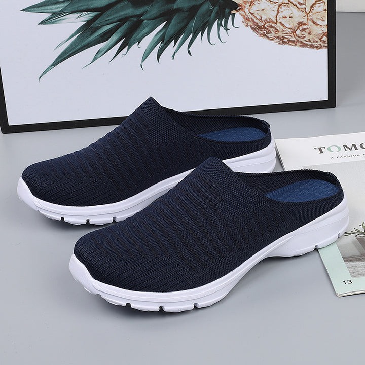 Damen nan gestrickter Schlupf-Clog mit stoßdämpfender EVA-Zwischensohle und ergonomischer Fersenstütze Echo Archiv