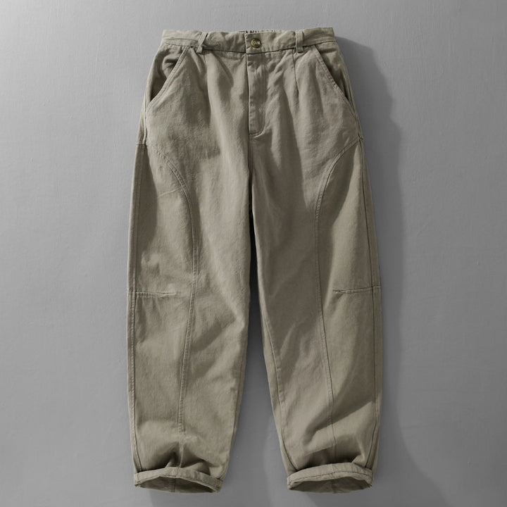 Herren Lockere Cargohose im Utility‑Stil mit verstärkten Kniepaneelen und konischem Bein Echoarchiv