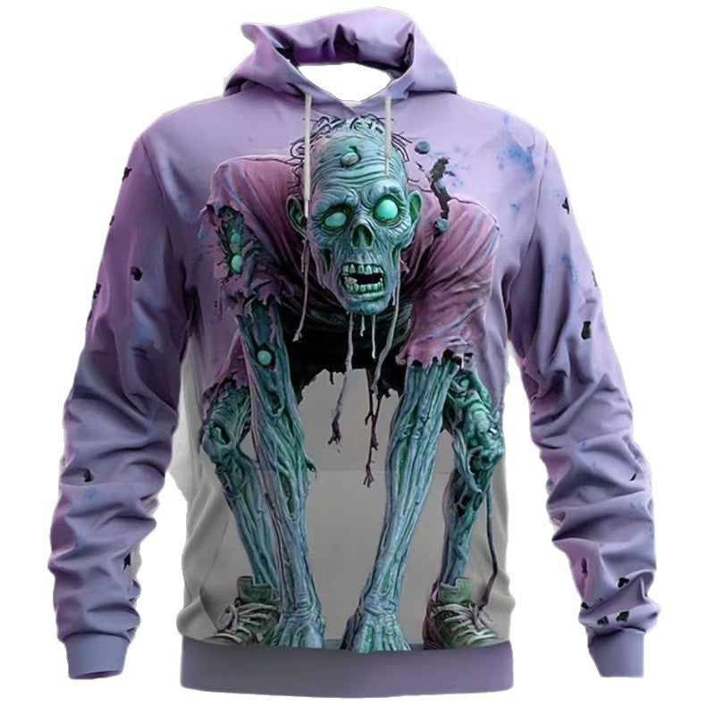 Herren Kapuzenpullover mit kreativem Zombie-Motiv Echoarchiv