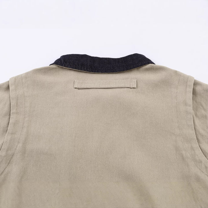 Damen Kurzblouson im Worker‑Look mit Cordkragen und Reißverschlusstasche Echoarchiv