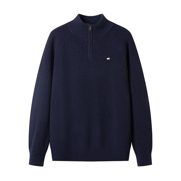 Herren Strickpullover mit halbem Reißverschluss Echoarchiv